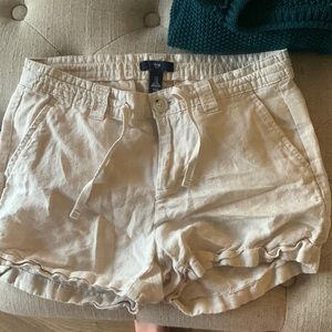 Linen off white shorts
